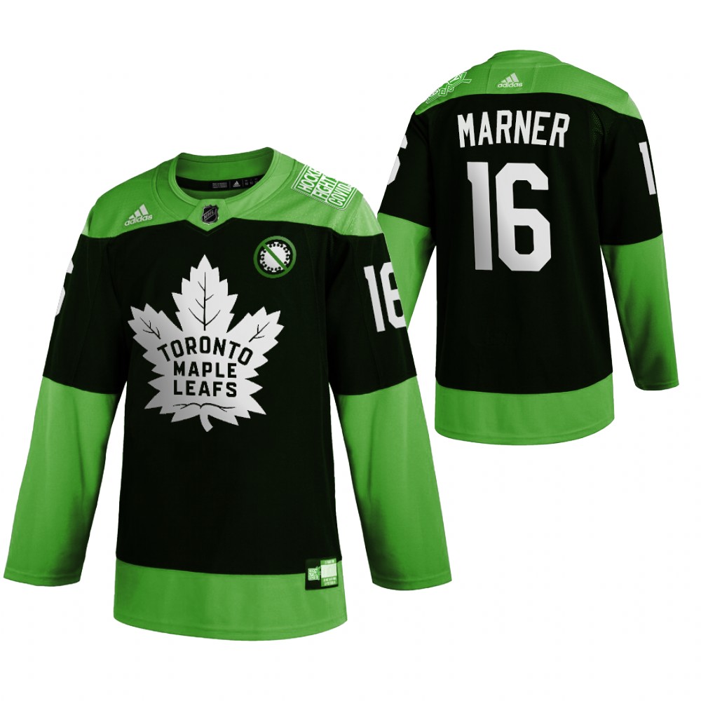Toronto Maple Leafs #16 Mitchell Marner Men's Adidas Green Hockey Fight nCoV Limited NHL Jersey
