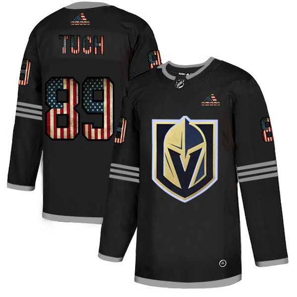 Vegas Golden Knights #89 Alex Tuch Adidas Men's Black USA Flag Limited NHL Jersey