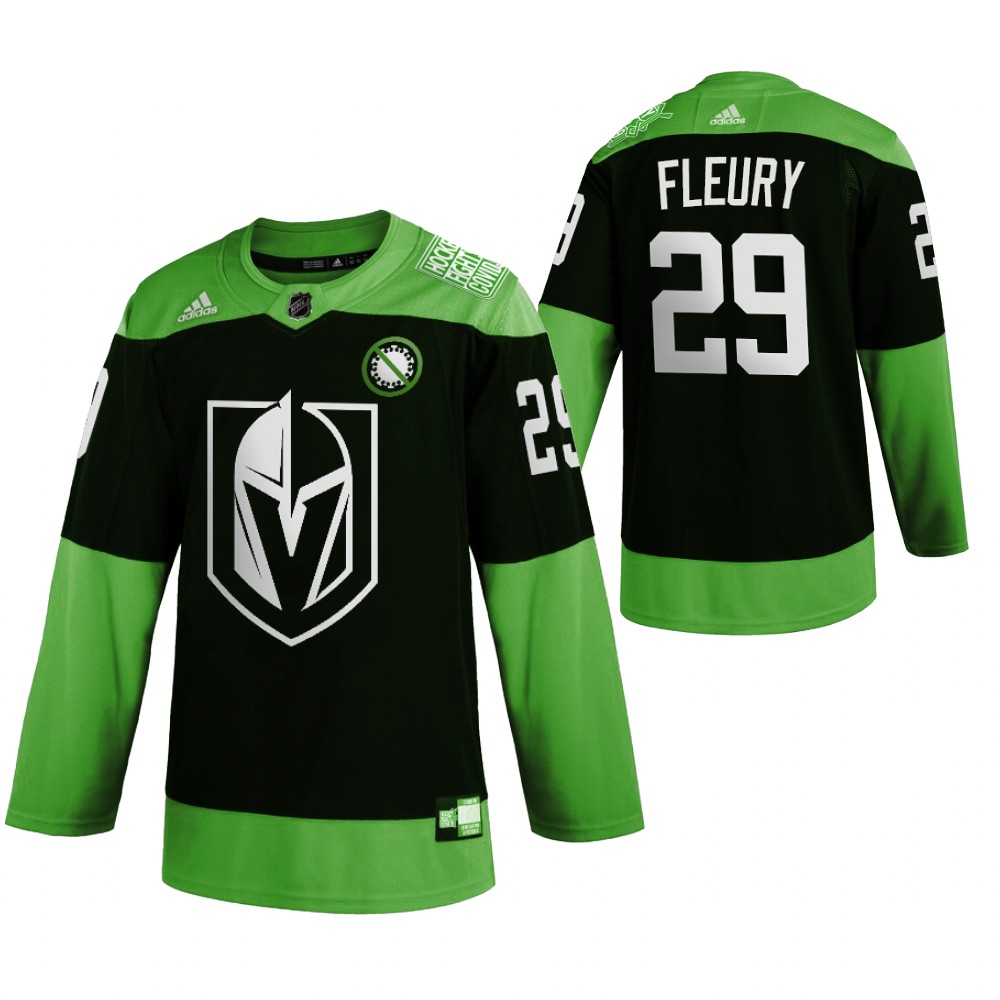 Vegas Golden Knights #29 Marc-Andre Fleury Men's Adidas Green Hockey Fight nCoV Limited NHL Jersey