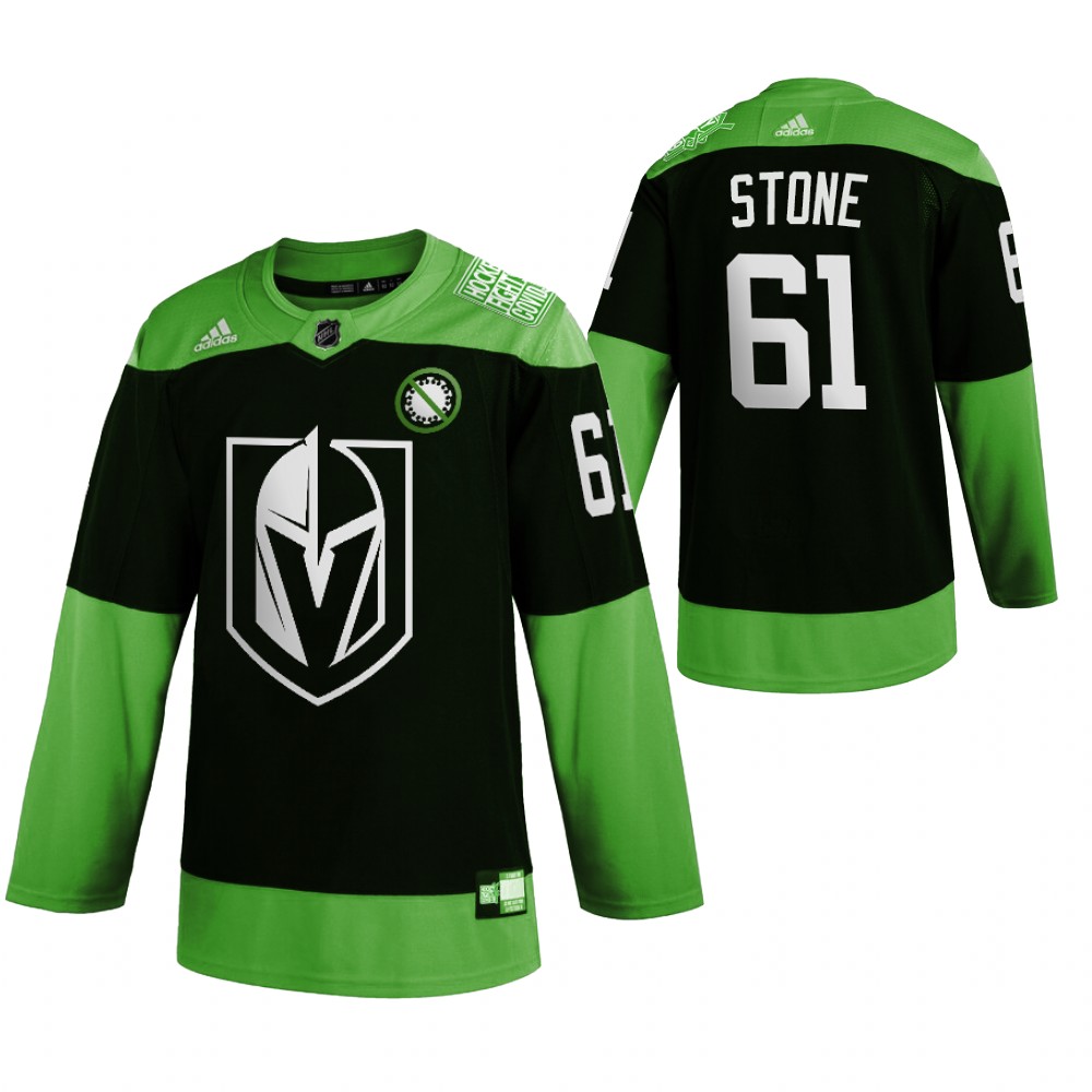 Vegas Golden Knights #61 Mark Stone Men's Adidas Green Hockey Fight nCoV Limited NHL Jersey