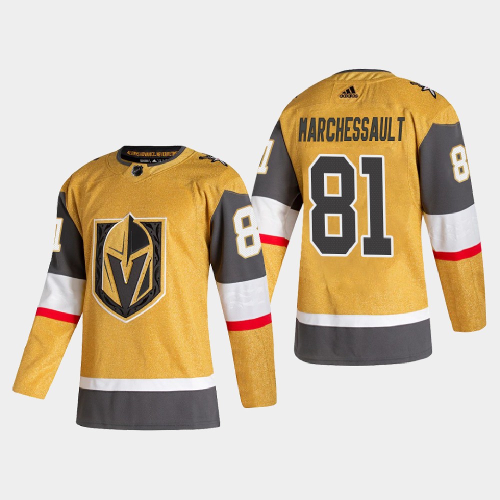 Vegas Golden Knights #81 Jonathan Marchessault Men's Adidas 2020-21 Authentic Player Alternate Stitched NHL Jersey Gold