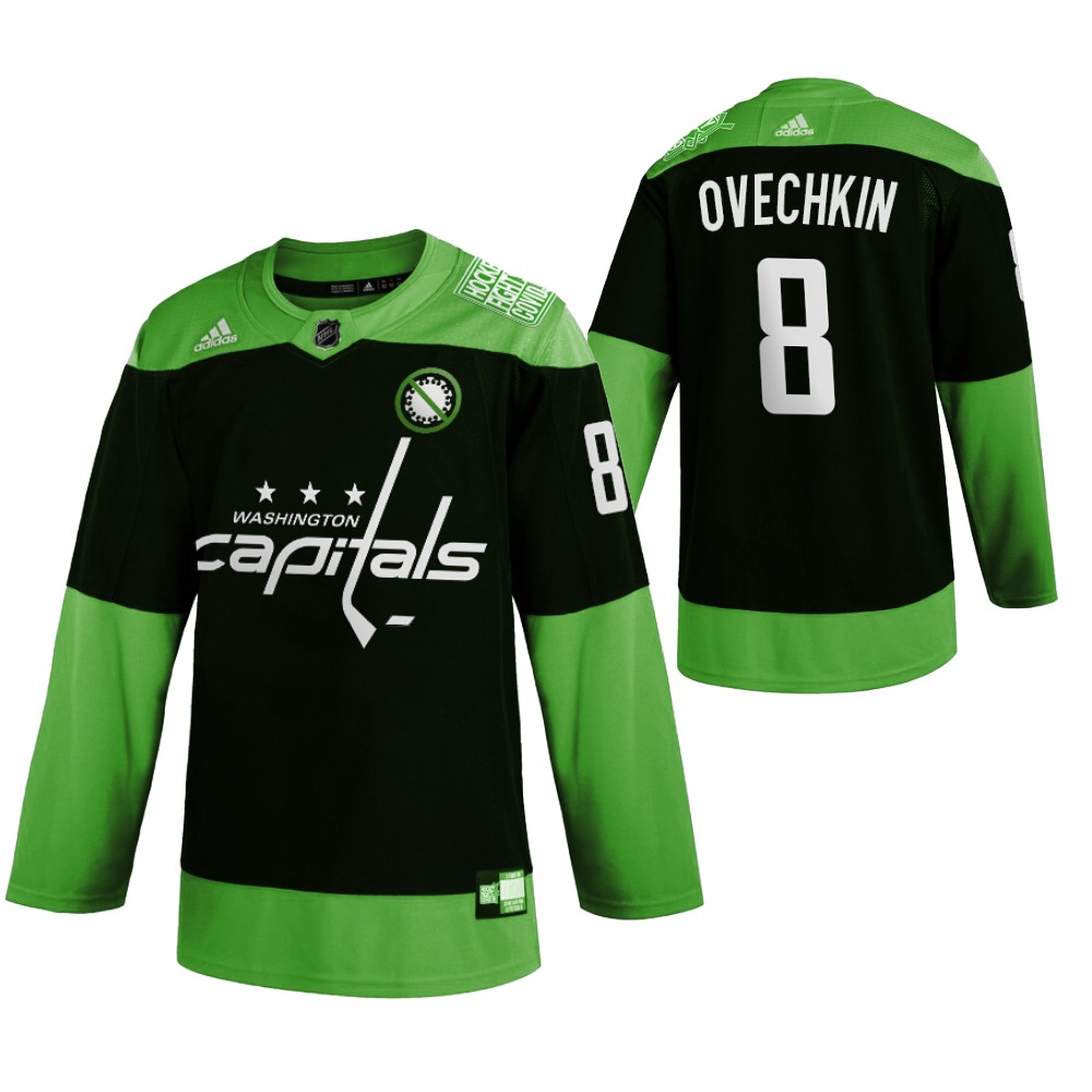 Washington Capitals #8 Alexander Ovechkin Men's Adidas Green Hockey Fight nCoV Limited NHL Jersey
