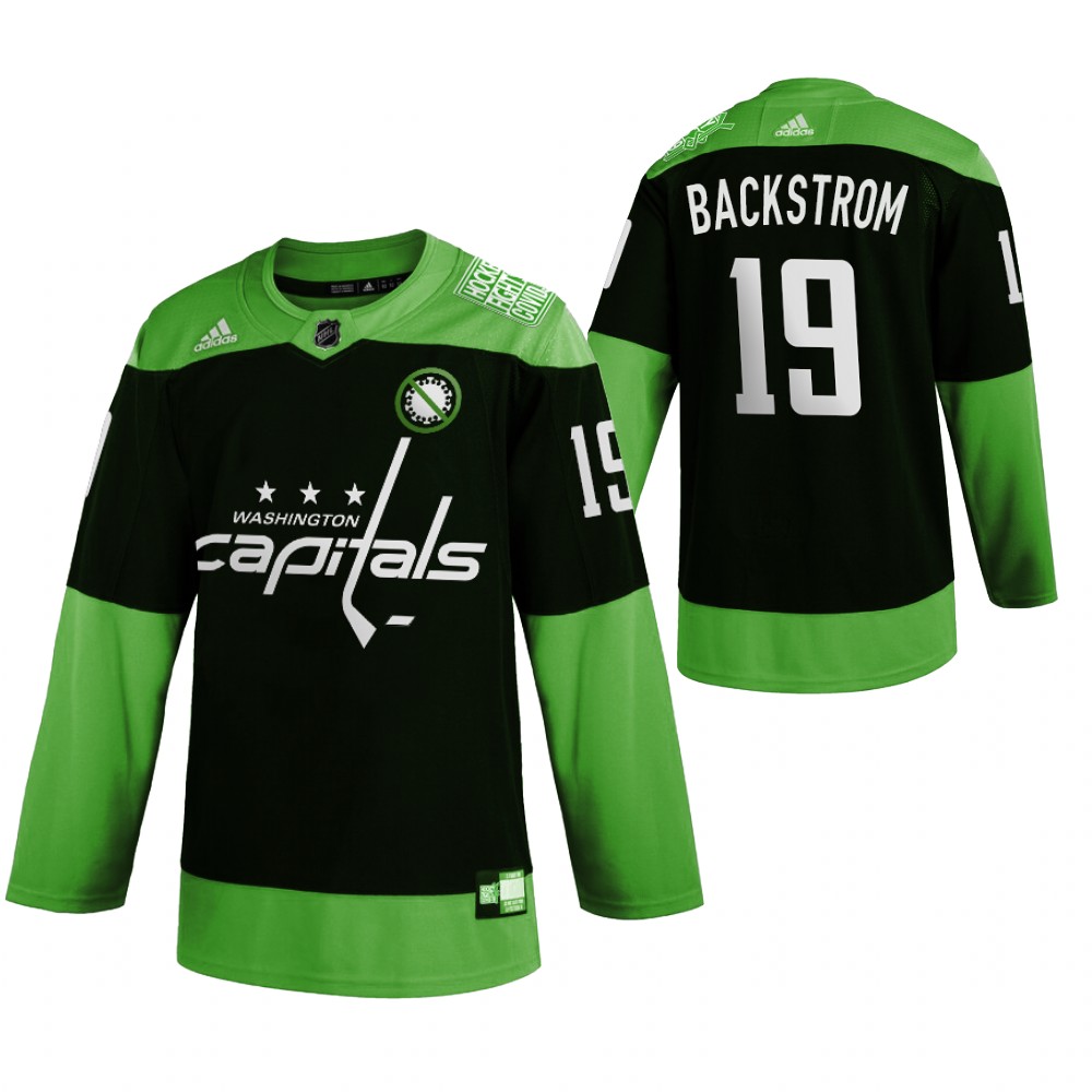 Washington Capitals #19 Nicklas Backstrom Men's Adidas Green Hockey Fight nCoV Limited NHL Jersey