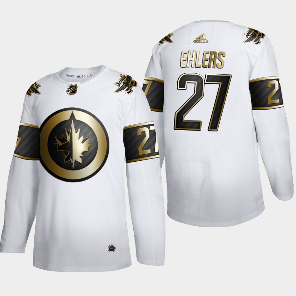 Winnipeg Jets #27 Nikola Ehlers Men's Adidas White Golden Edition Limited Stitched NHL Jersey