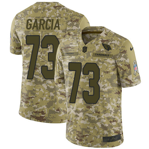 Nike Cardinals #73 Max Garcia Camo Men's Stitched NFL Limited 2018 Salute To Service Jersey