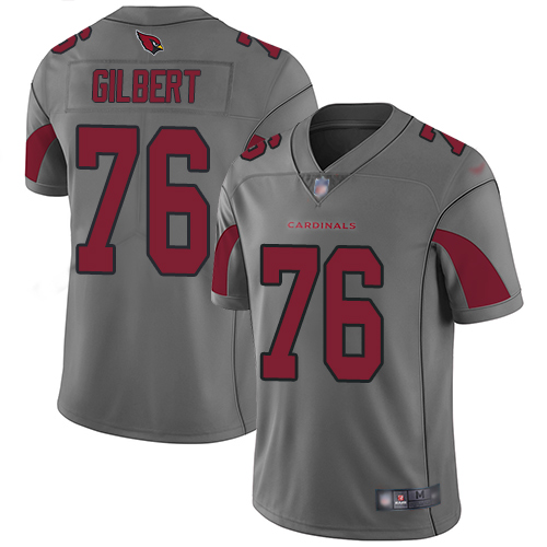 Nike Cardinals #76 Marcus Gilbert Silver Men's Stitched NFL Limited Inverted Legend Jersey