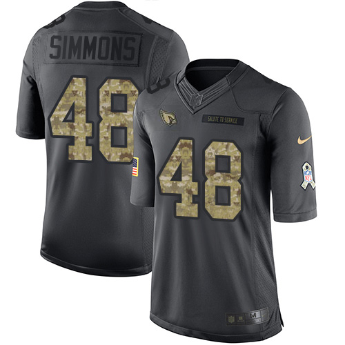 Nike Cardinals #48 Isaiah Simmons Black Men's Stitched NFL Limited 2016 Salute to Service Jersey Nike Cardinals #48 Isaiah Simmons Black Men's Stitched NFL Limited 2016 Salute to Service Jersey
