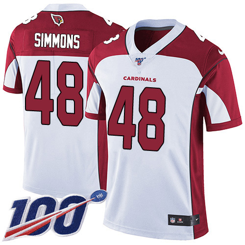 Nike Cardinals #48 Isaiah Simmons White Men's Stitched NFL 100th Season Vapor Untouchable Limited Jersey