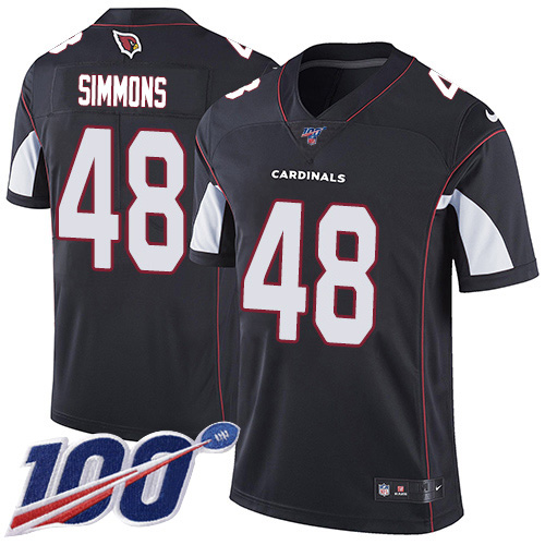 Nike Cardinals #48 Isaiah Simmons Black Alternate Men's Stitched NFL 100th Season Vapor Untouchable Limited Jersey Nike Cardinals #48 Isaiah Simmons Black Alternate Men's Stitched NFL 100th Season Vapor Untouchable Limited Jersey