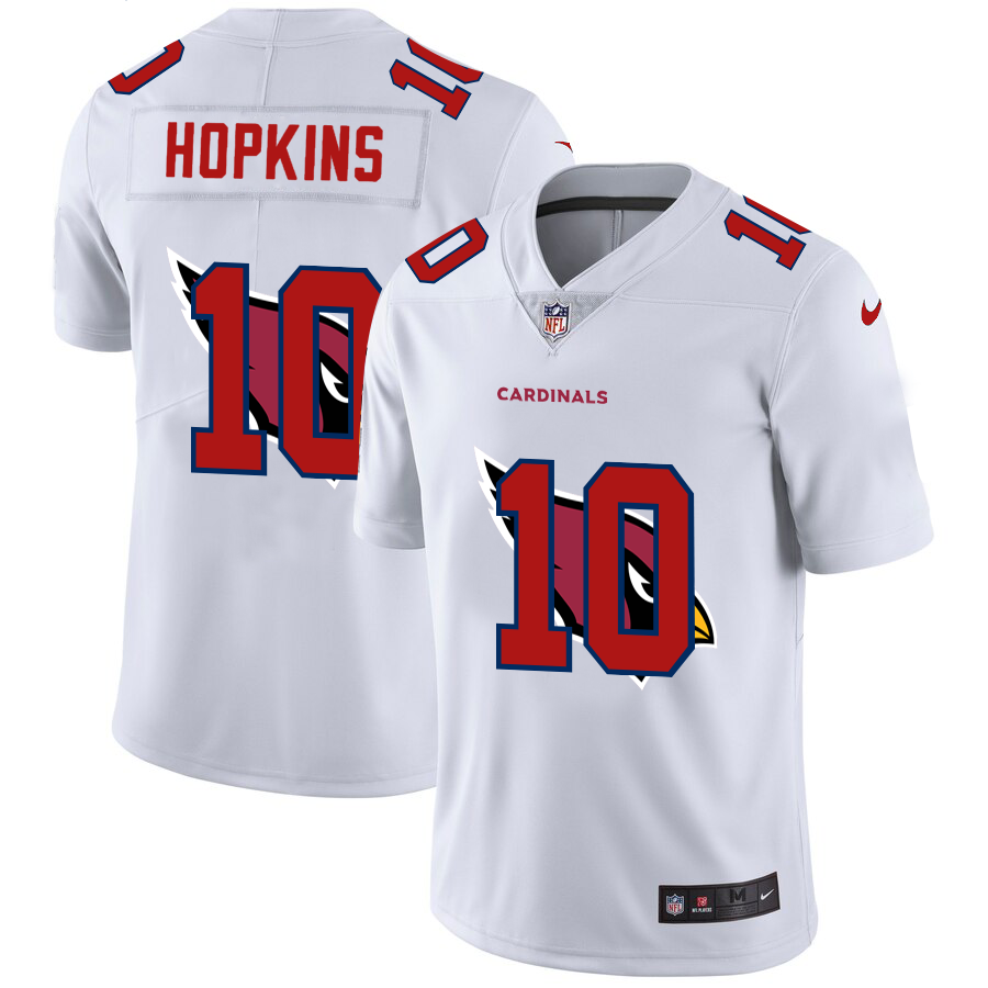 Arizona Cardinals #10 DeAndre Hopkins White Men's Nike Team Logo Dual Overlap Limited NFL Jersey