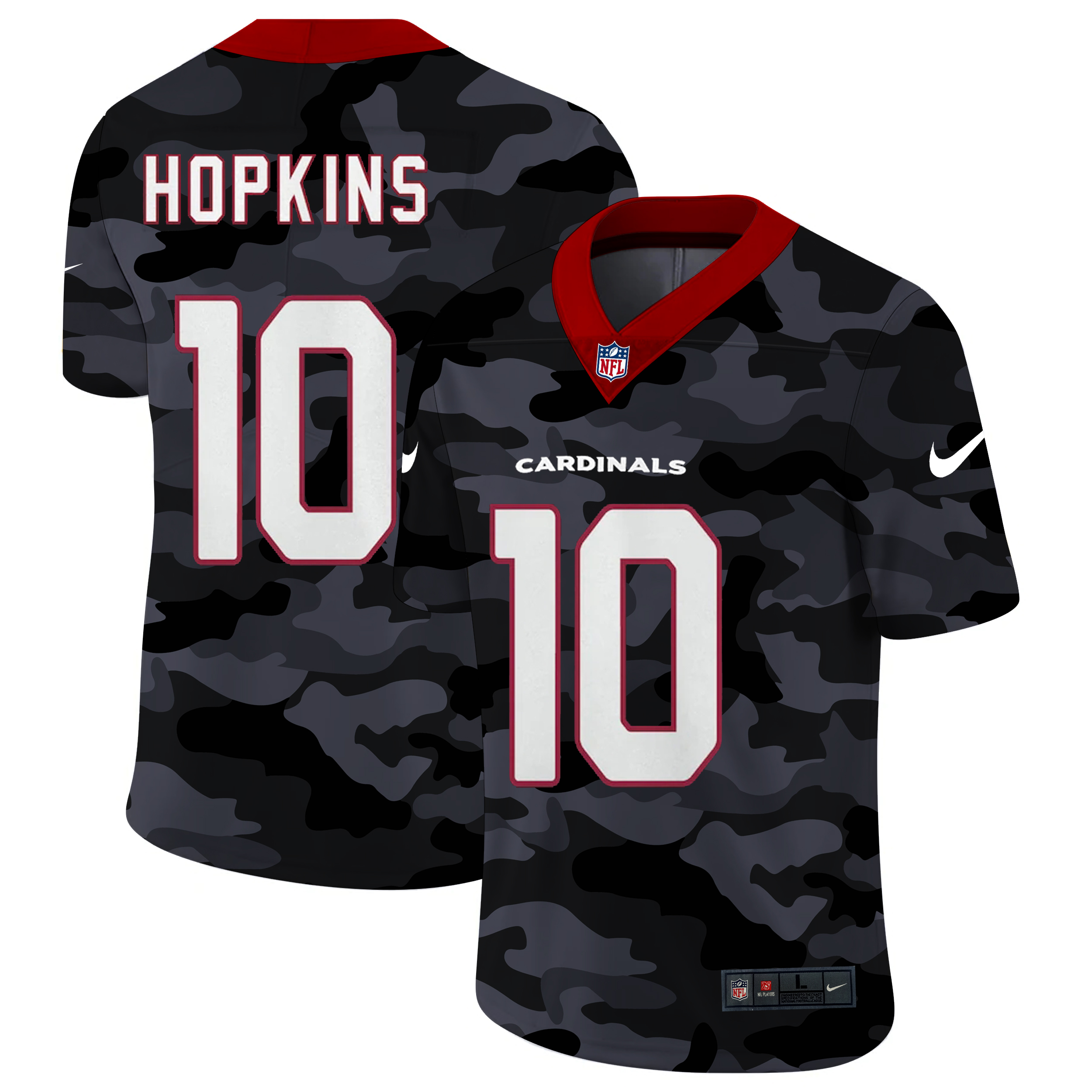 Arizona Cardinals #10 DeAndre Hopkins Men's Nike 2020 Black CAMO Vapor Untouchable Limited Stitched NFL Jersey