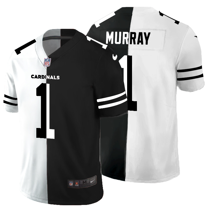 Arizona Cardinals #1 Kyler Murray Men's Black V White Peace Split Nike Vapor Untouchable Limited NFL Jersey