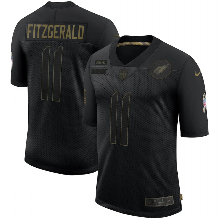 Arizona Cardinals #11 Larry Fitzgerald Nike 2020 Salute To Service Limited Jersey Black