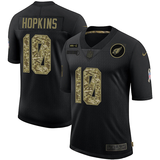 Arizona Cardinals #10 DeAndre Hopkins Men's Nike 2020 Salute To Service Camo Limited NFL Jersey Black