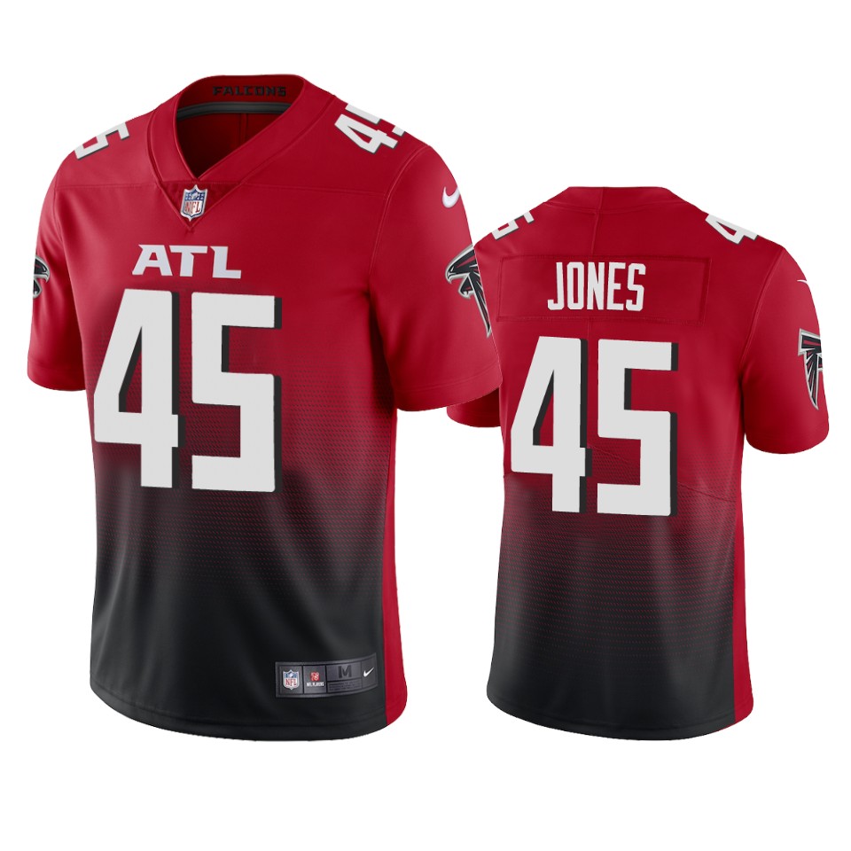Atlanta Falcons #45 Deion Jones Men's Nike Red 2nd Alternate 2020 Vapor Untouchable Limited NFL Jersey