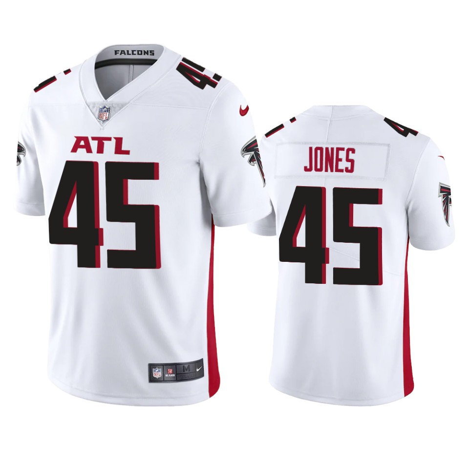 Atlanta Falcons #45 Deion Jones Men's Nike White 2020 Vapor Untouchable Limited NFL Jersey Atlanta Falcons #45 Deion Jones Men's Nike White 2020 Vapor Untouchable Limited NFL Jersey