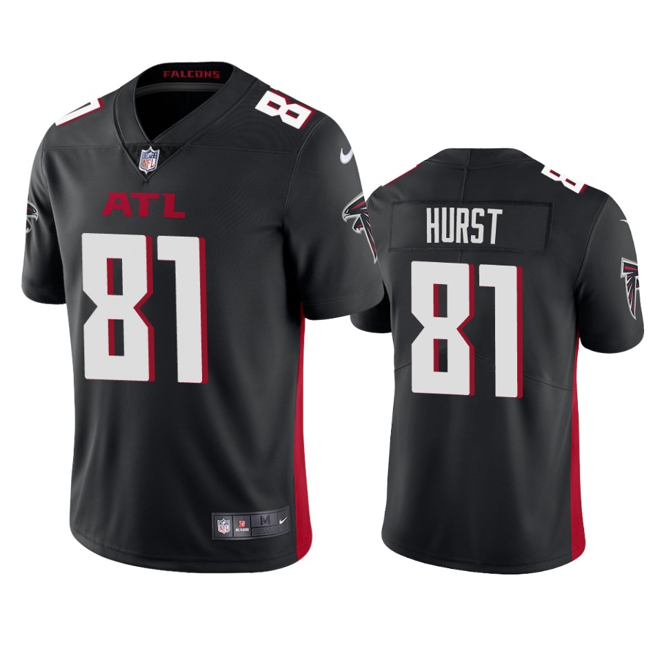 Atlanta Falcons #81 Hayden Hurst Men's Nike Black 2020 Vapor Untouchable Limited NFL Jersey