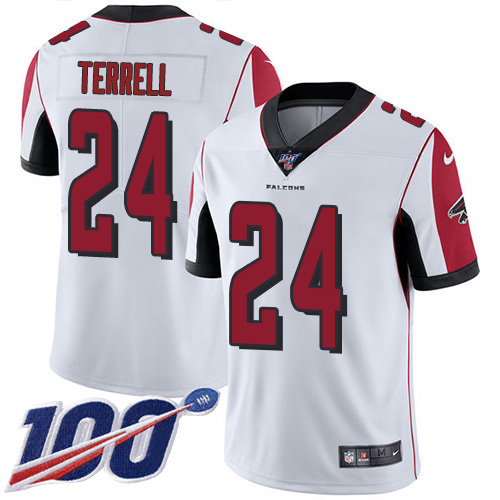 Nike Falcons #24 A.J. Terrell White Men's Stitched NFL 100th Season Vapor Untouchable Limited Jersey