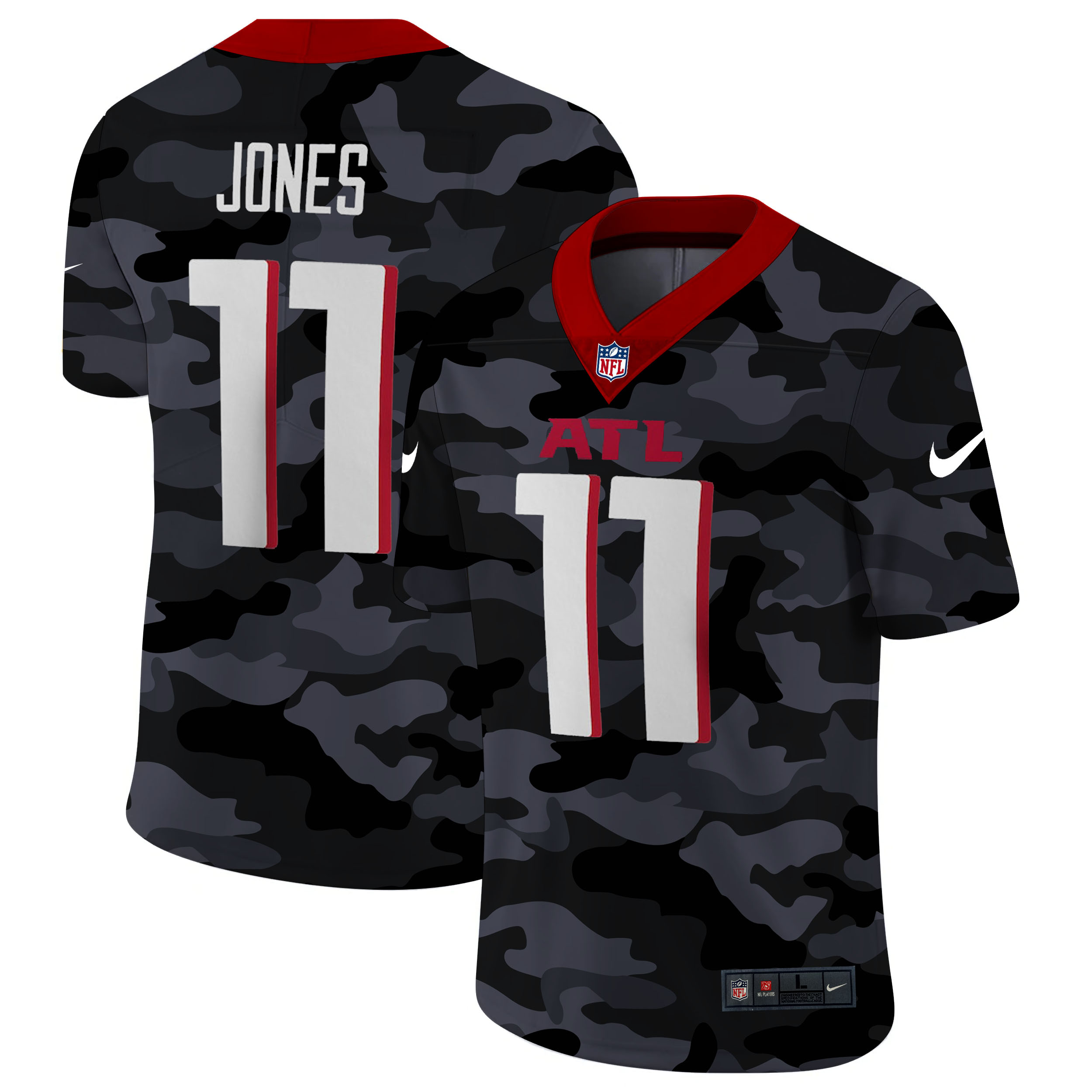 Atlanta Falcons #11 Julio Jones Men's Nike 2020 Black CAMO Vapor Untouchable Limited Stitched NFL Jersey