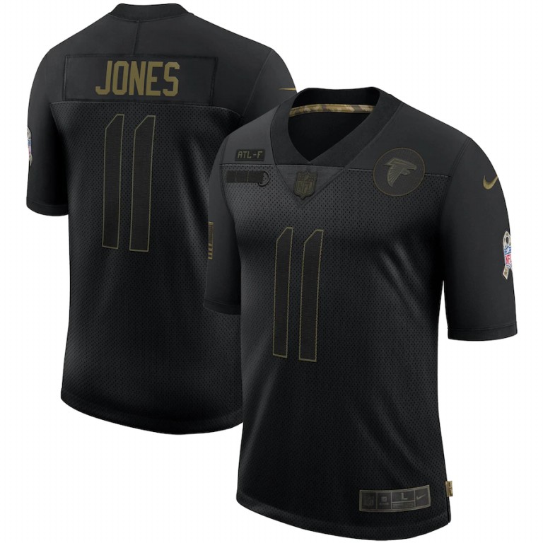 Atlanta Falcons #11 Julio Jones Nike 2020 Salute To Service Limited Jersey Black