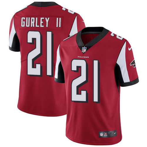 Nike Falcons #21 Todd Gurley II Red Team Color Men's Stitched NFL Vapor Untouchable Limited Jersey