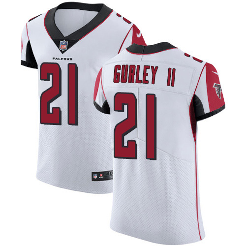 Nike Falcons #21 Todd Gurley II White Men's Stitched NFL New Elite Jersey