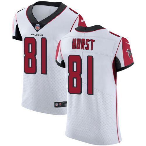Nike Falcons #81 Hayden Hurst White Men's Stitched NFL New Elite Jersey