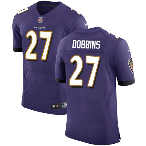 Nike Ravens #27 J.K. Dobbins Purple Team Color Men's Stitched NFL Vapor Untouchable Elite Jersey