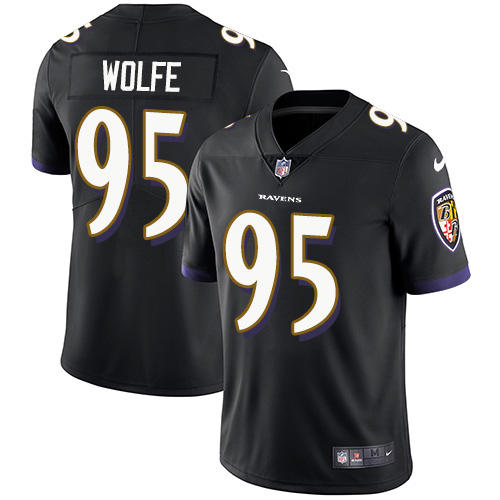 Nike Ravens #95 Derek Wolfe Black Alternate Men's Stitched NFL Vapor Untouchable Limited Jersey