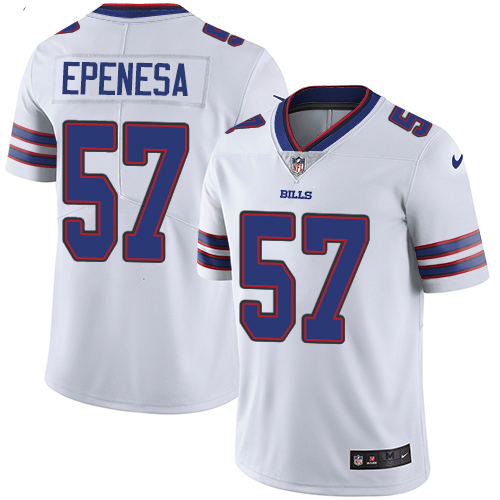 Nike Bills #57 A.J. Epenesas White Men's Stitched NFL Vapor Untouchable Limited Jersey
