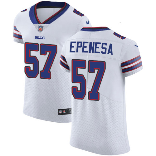 Nike Bills #57 A.J. Epenesas White Men's Stitched NFL New Elite Jersey