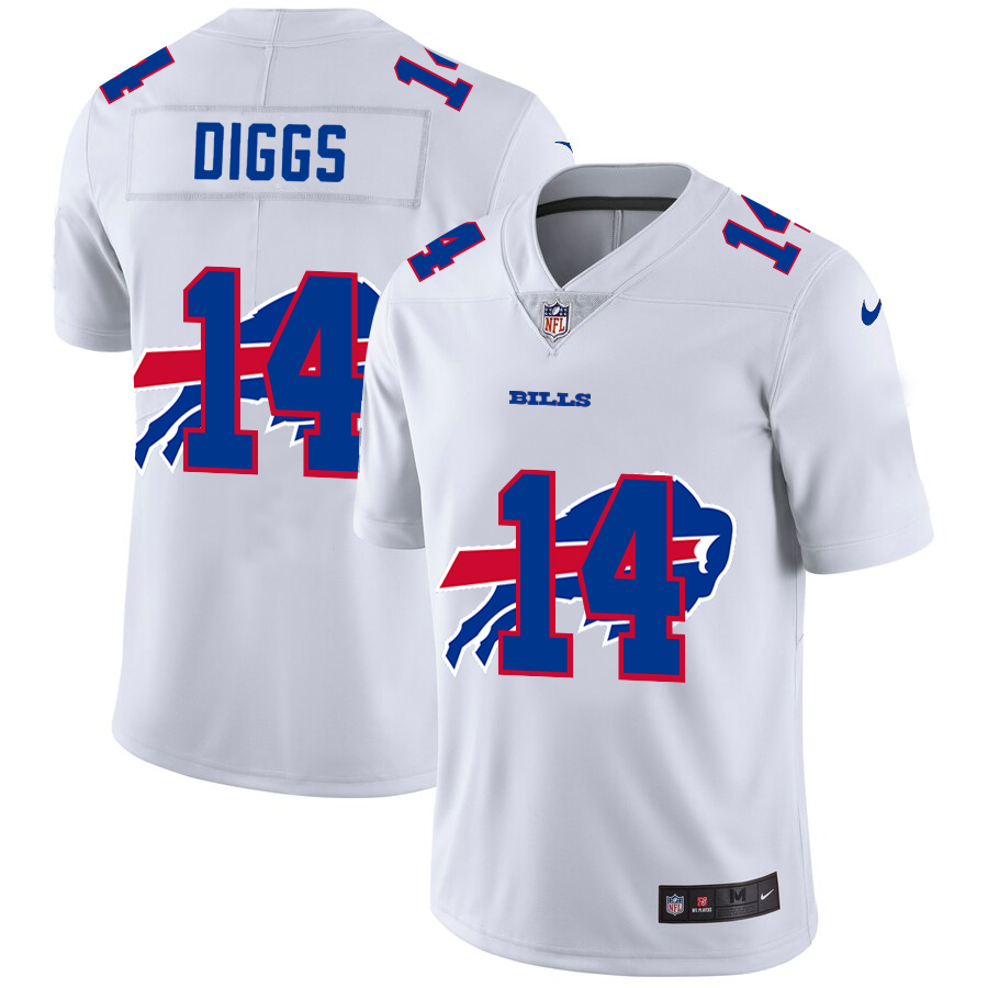 Buffalo Bills #14 Stefon Diggs White Men's Nike Team Logo Dual Overlap Limited NFL Jersey