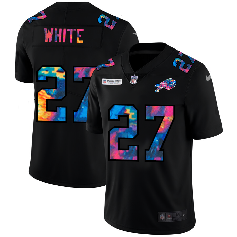 Buffalo Bills #27 Tre'Davious White Men's Nike Multi-Color Black 2020 NFL Crucial Catch Vapor Untouchable Limited Jersey