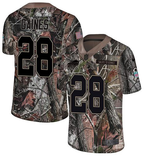 Nike Bills #28 E.J. Gaines Camo Men's Stitched NFL Limited Rush Realtree Jersey
