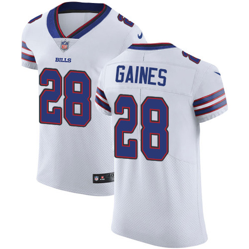Nike Bills #28 E.J. Gaines White Men's Stitched NFL New Elite Jersey