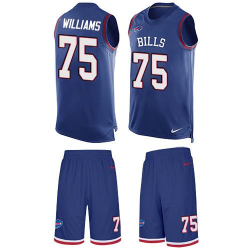 Nike Bills #75 Daryl Williams Royal Blue Team Color Men's Stitched NFL Limited Tank Top Suit Jersey