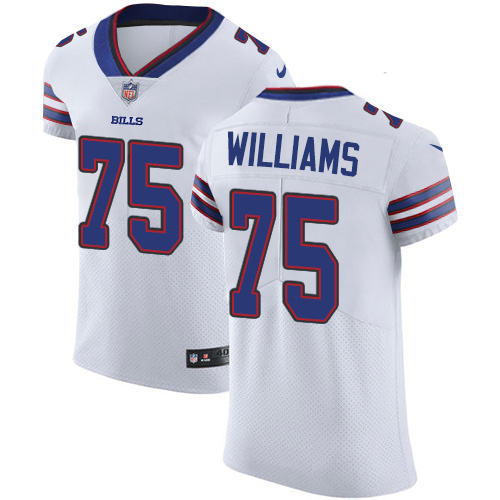 Nike Bills #75 Daryl Williams White Men's Stitched NFL New Elite Jersey