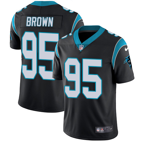 Nike Panthers #95 Derrick Brown Black Team Color Men's Stitched NFL Vapor Untouchable Limited Jersey
