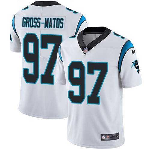 Nike Panthers #97 Yetur Gross-Matos White Men's Stitched NFL Vapor Untouchable Limited Jersey