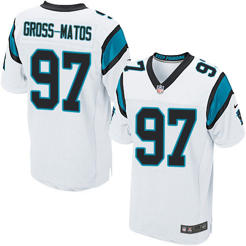 Nike Panthers #97 Yetur Gross-Matos White Men's Stitched NFL New Elite Jersey