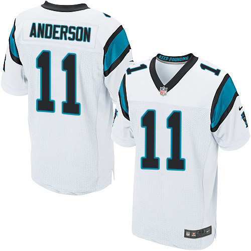 Nike Panthers #11 Robby Anderson White Men's Stitched NFL New Elite Jersey