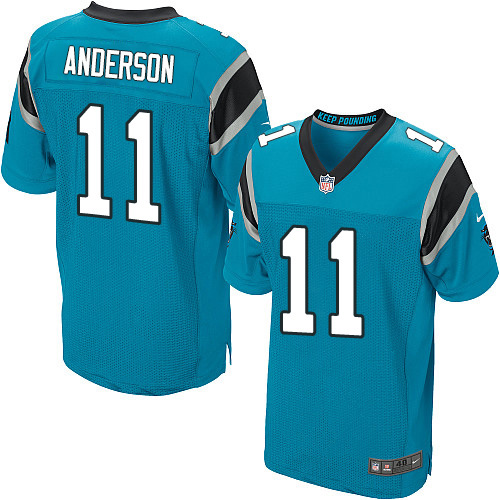 Nike Panthers #11 Robby Anderson Blue Alternate Men's Stitched NFL New Elite Jersey