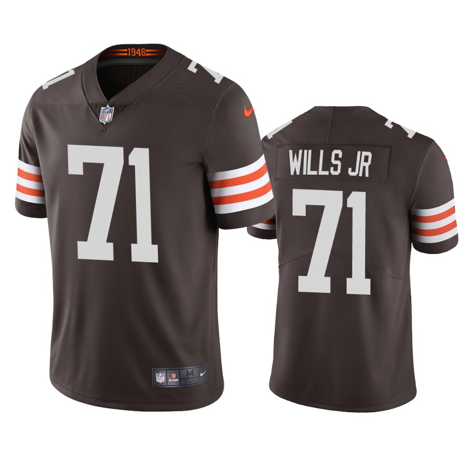 Cleveland Browns #71 Jedrick Wills Men's Nike Brown 2020 NFL Draft Vapor Limited Jersey