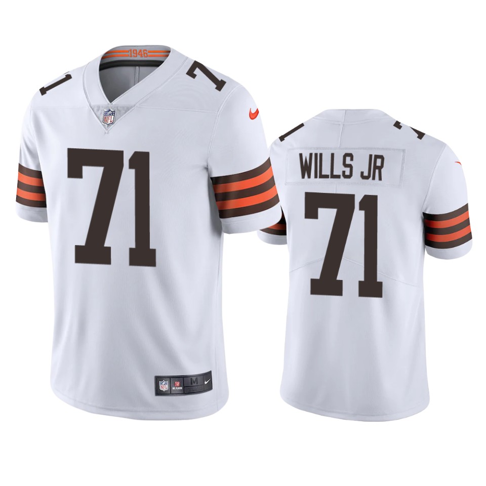 Cleveland Browns #71 Jedrick Wills Men's Nike White 2020 NFL Draft Vapor Limited Jersey