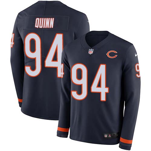 Nike Bears #94 Robert Quinn Navy Blue Team Color Men's Stitched NFL Limited Therma Long Sleeve Jersey