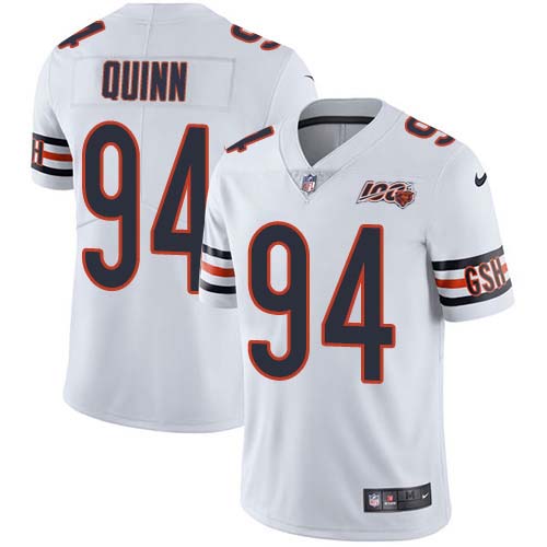 Nike Bears #94 Robert Quinn White Men's Stitched NFL 100th Season Vapor Untouchable Limited Jersey Nike Bears #94 Robert Quinn White Men's Stitched NFL 100th Season Vapor Untouchable Limited Jersey