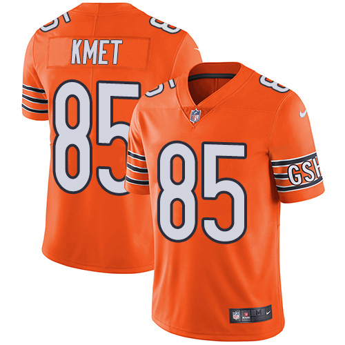 Nike Bears #85 Cole Kmet Orange Men's Stitched NFL Limited Rush Jersey