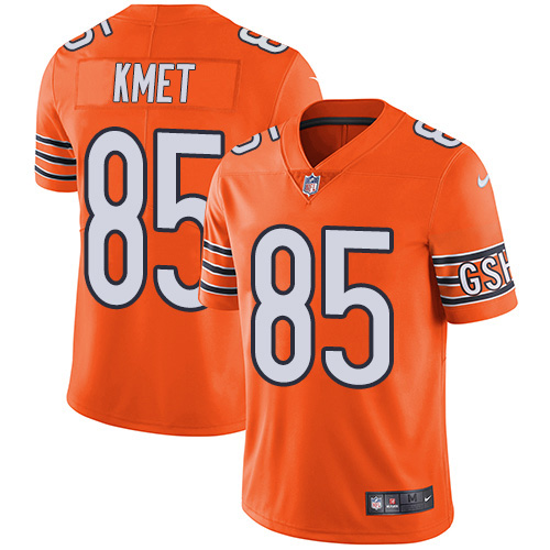 Nike Bears #85 Cole Kmet Orange Men's Stitched NFL Limited Rush Jersey Nike Bears #85 Cole Kmet Orange Men's Stitched NFL Limited Rush Jersey