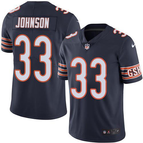 Nike Bears #33 Jaylon Johnson Navy Blue Team Color Men's Stitched NFL Vapor Untouchable Limited Jersey