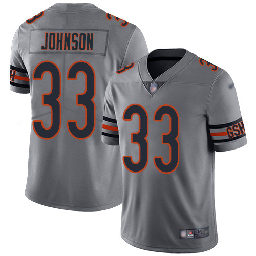 Nike Bears #33 Jaylon Johnson Silver Men's Stitched NFL Limited Inverted Legend Jersey